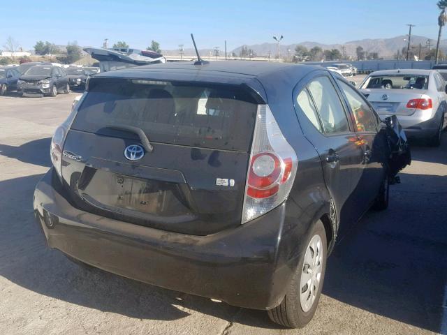 JTDKDTB3XC1024908 - 2012 TOYOTA PRIUS C BLACK photo 4