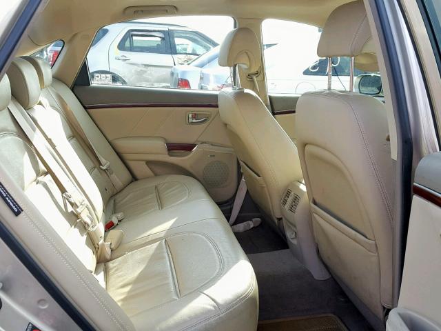 KMHFC46F38A320791 - 2008 HYUNDAI AZERA SE GOLD photo 6