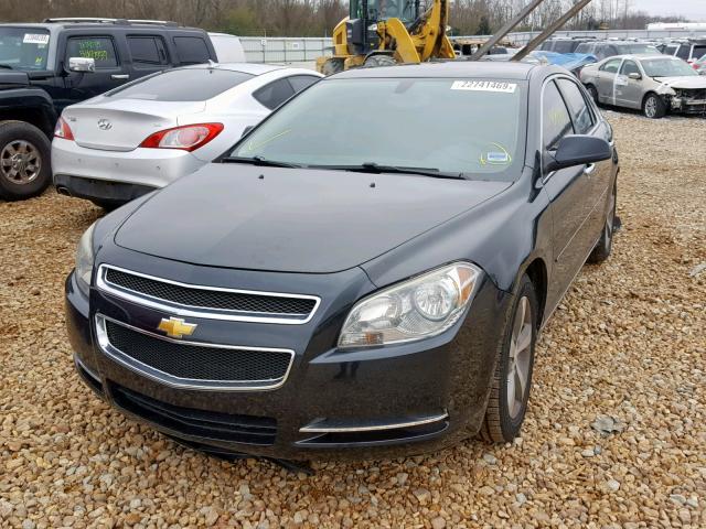 1G1ZC5E00CF144260 - 2012 CHEVROLET MALIBU 1LT BLACK photo 2