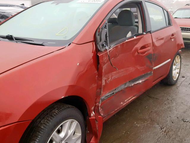 3N1AB6AP0BL644393 - 2011 NISSAN SENTRA 2.0 RED photo 9