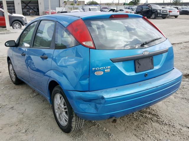 1FAHP37N57W199545 - 2007 FORD FOCUS ZX5 BLUE photo 3