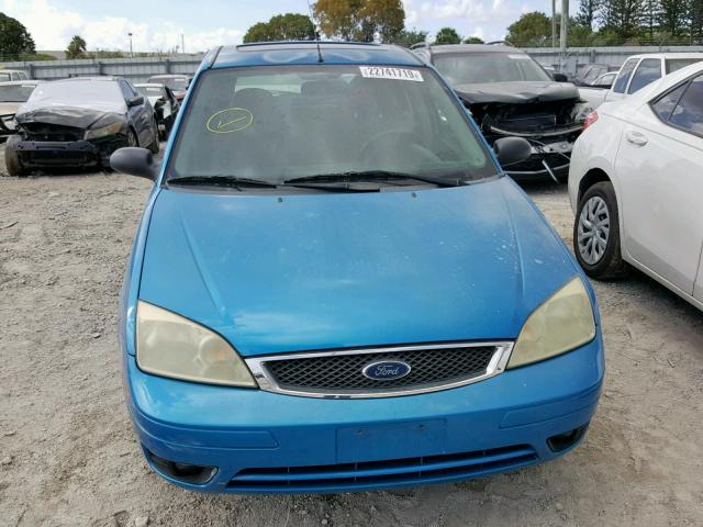 1FAHP37N57W199545 - 2007 FORD FOCUS ZX5 BLUE photo 9