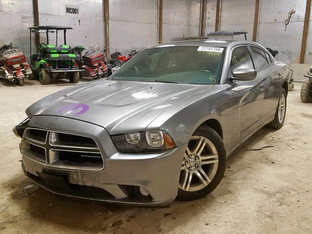 2B3CL3CG5BH590968 - 2011 DODGE CHARGER GRAY photo 2
