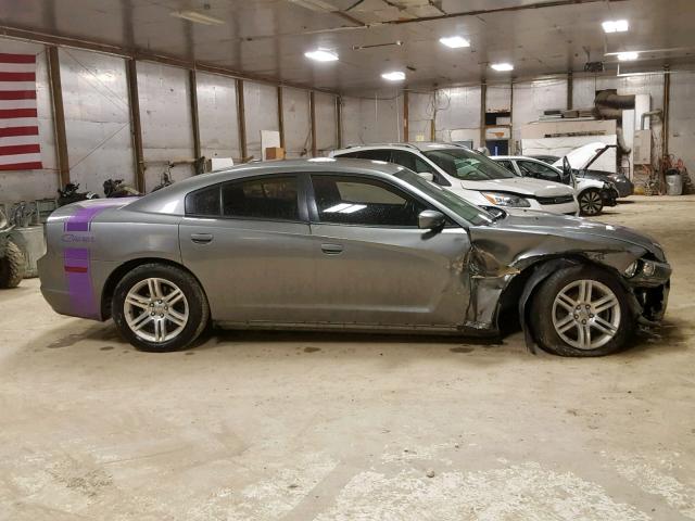 2B3CL3CG5BH590968 - 2011 DODGE CHARGER GRAY photo 9