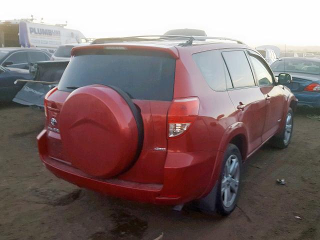 JTMBD32V675079419 - 2007 TOYOTA RAV4 SPORT RED photo 4