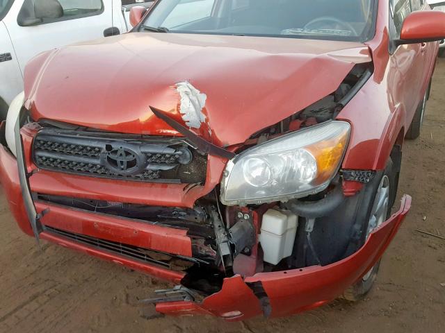 JTMBD32V675079419 - 2007 TOYOTA RAV4 SPORT RED photo 9