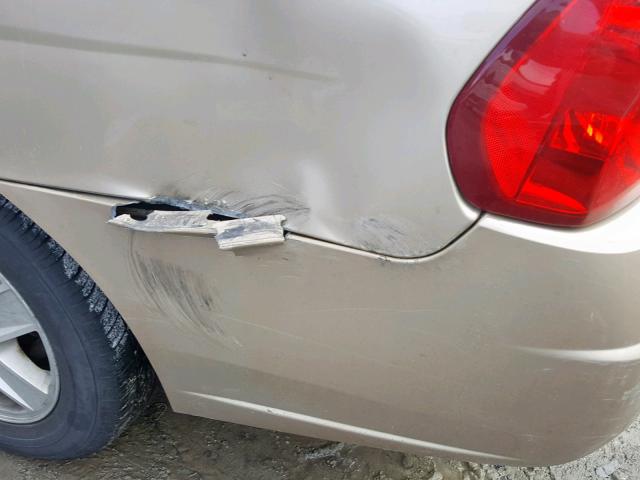 1G1ZT52815F298408 - 2005 CHEVROLET MALIBU LS 金色 照片 9