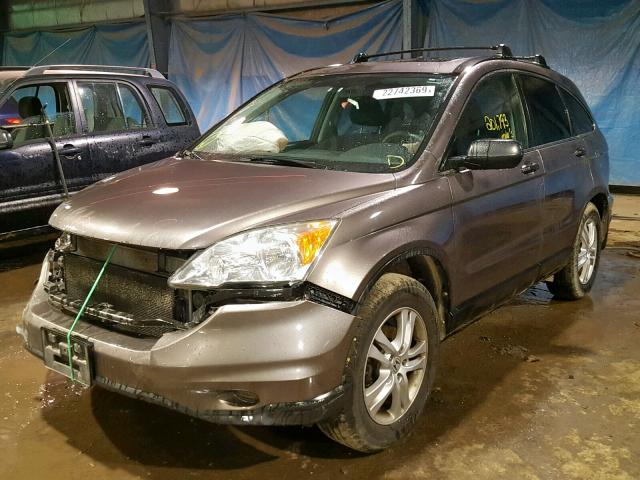 5J6RE4H59BL113585 - 2011 HONDA CR-V EX GRAY photo 2