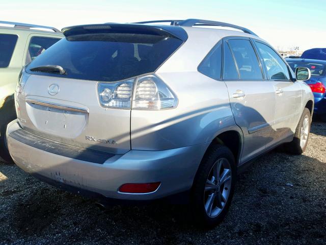 JTJHW31U762004674 - 2006 LEXUS RX 400 SILVER photo 4