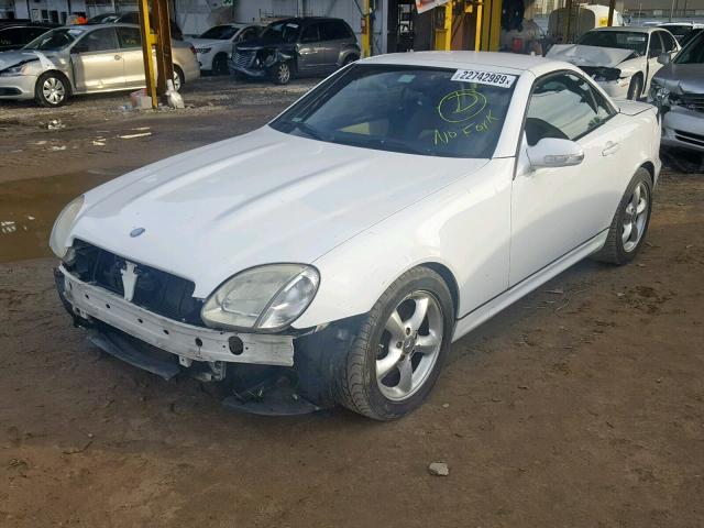 WDBKK65F14F300666 - 2004 MERCEDES-BENZ SLK 320 WHITE photo 2