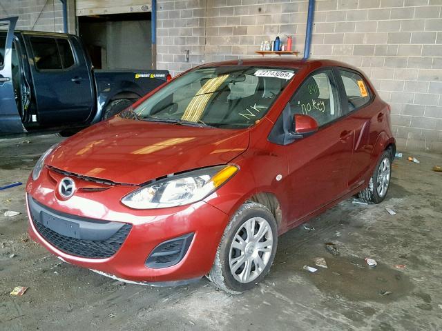 JM1DE1KY8E0183585 - 2014 MAZDA MAZDA2 SPO 勃艮第红 照片 2