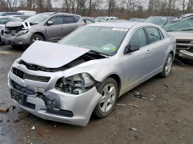 1G1ZB5EB7AF262226 - 2010 CHEVROLET MALIBU LS SILVER photo 2