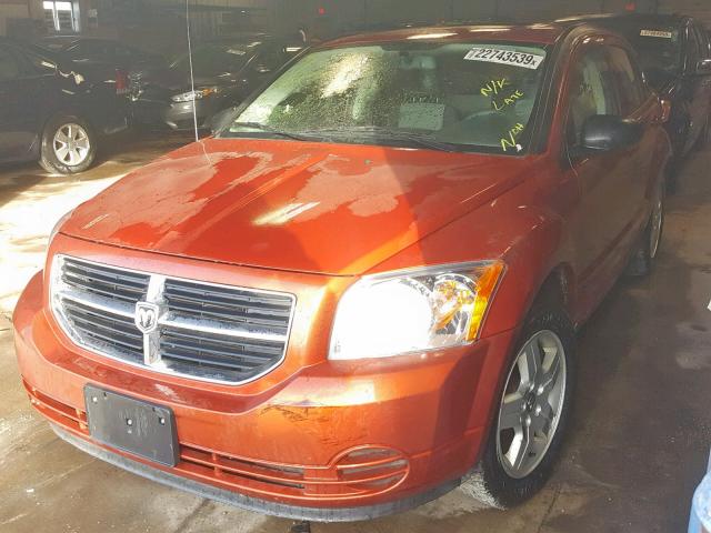 1B3HB48A59D165843 - 2009 DODGE CALIBER SX ORANGE photo 2