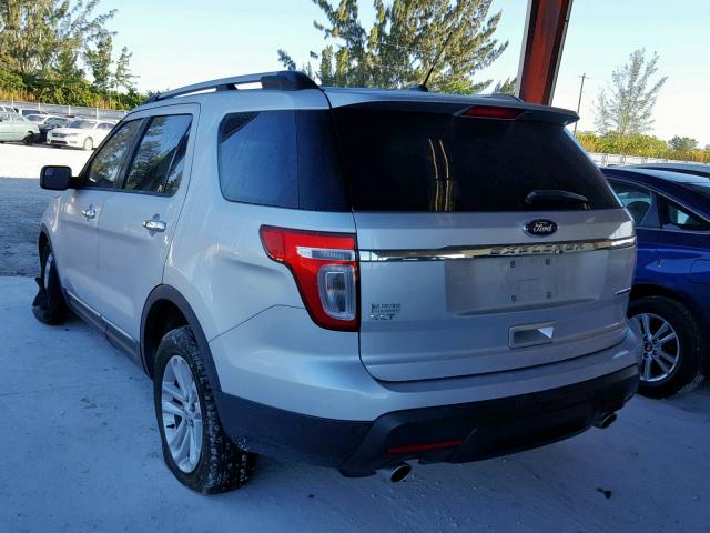 1FM5K7D89FGA70827 - 2015 FORD EXPLORER X SILVER photo 3