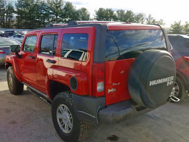 5GTDN136768265123 - 2006 HUMMER H3 RED photo 3