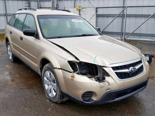 4S4BP60C687301629 - 2008 SUBARU OUTBACK GOLD photo 1