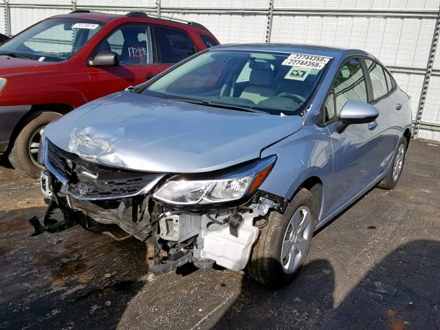 1G1BB5SM6H7199907 - 2017 CHEVROLET CRUZE LS BLUE photo 2