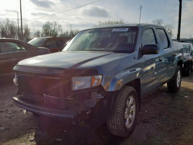 2HJYK16256H556767 - 2006 HONDA RIDGELINE BLUE photo 2