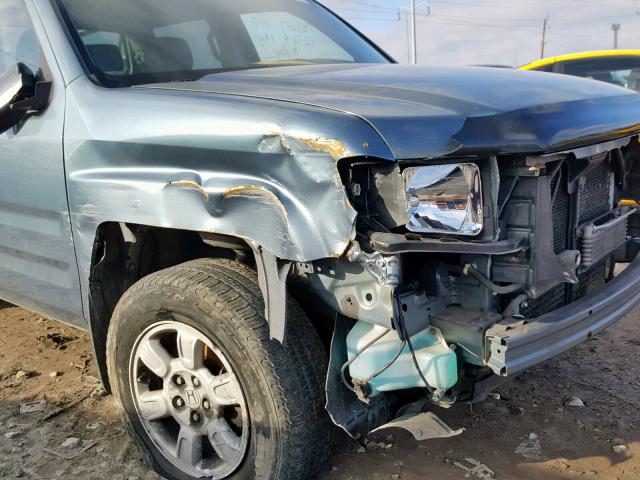 2HJYK16256H556767 - 2006 HONDA RIDGELINE BLUE photo 9