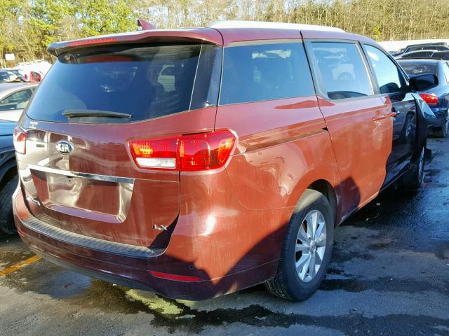 KNDMB5C12H6304890 - 2017 KIA SEDONA LX MAROON photo 4