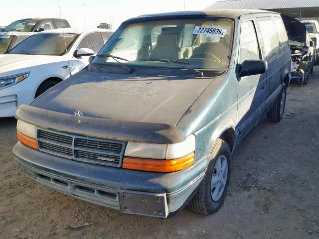 2B4GH2532SR306404 - 1995 DODGE CARAVAN GREEN photo 2