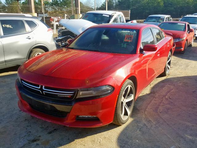 2C3CDXHG7HH543854 - 2017 DODGE CHARGER SX RED photo 2