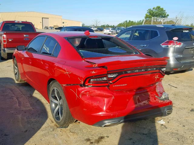 2C3CDXHG7HH543854 - 2017 DODGE CHARGER SX RED photo 3