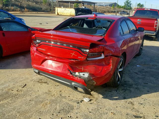 2C3CDXHG7HH543854 - 2017 DODGE CHARGER SX RED photo 4