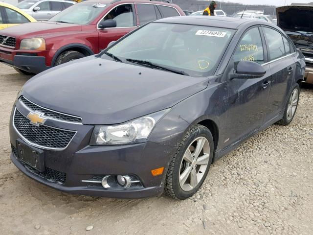 1G1PE5SB3E7158996 - 2014 CHEVROLET CRUZE LT BLACK photo 2