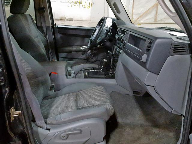 1J8HG48K97C620102 - 2007 JEEP COMMANDER BLACK photo 5