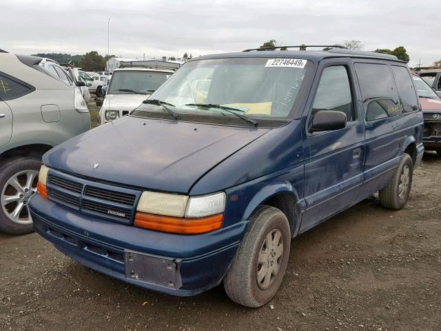 2B4GH2531SR268406 - 1995 DODGE CARAVAN GREEN photo 2