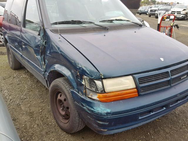 2B4GH2531SR268406 - 1995 DODGE CARAVAN GREEN photo 9