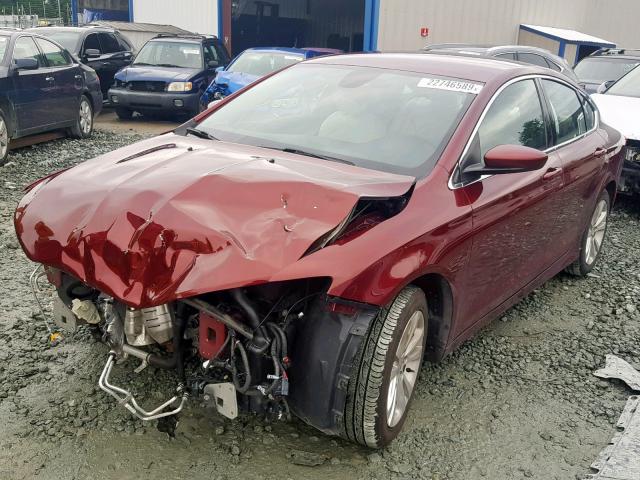 1C3CCCABXFN559657 - 2015 CHRYSLER 200 LIMITE RED photo 2