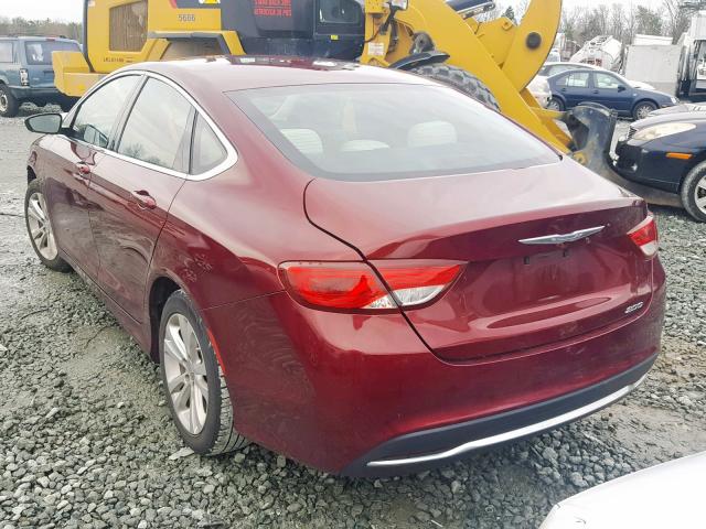 1C3CCCABXFN559657 - 2015 CHRYSLER 200 LIMITE RED photo 3