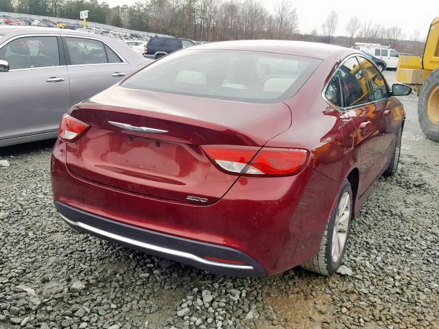 1C3CCCABXFN559657 - 2015 CHRYSLER 200 LIMITE RED photo 4