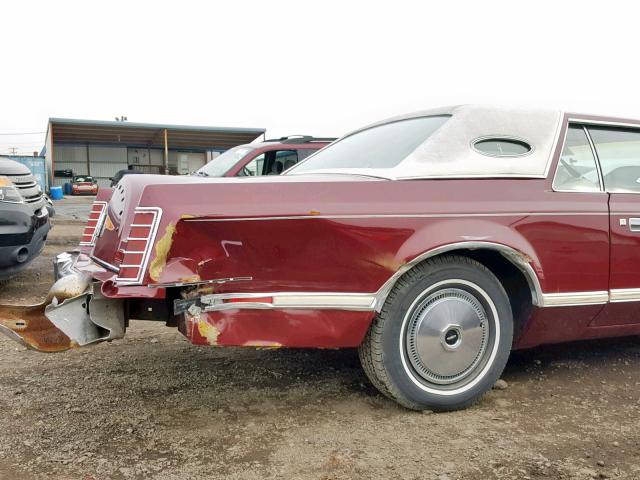 8Y89S839156 - 1978 LINCOLN MARK RED photo 9
