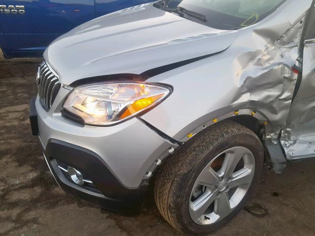 KL4CJCSBXFB130031 - 2015 BUICK ENCORE SILVER photo 9