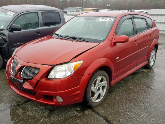 5Y2SL65856Z461779 - 2006 PONTIAC VIBE RED photo 2