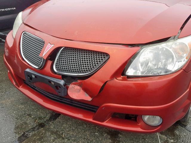 5Y2SL65856Z461779 - 2006 PONTIAC VIBE RED photo 9