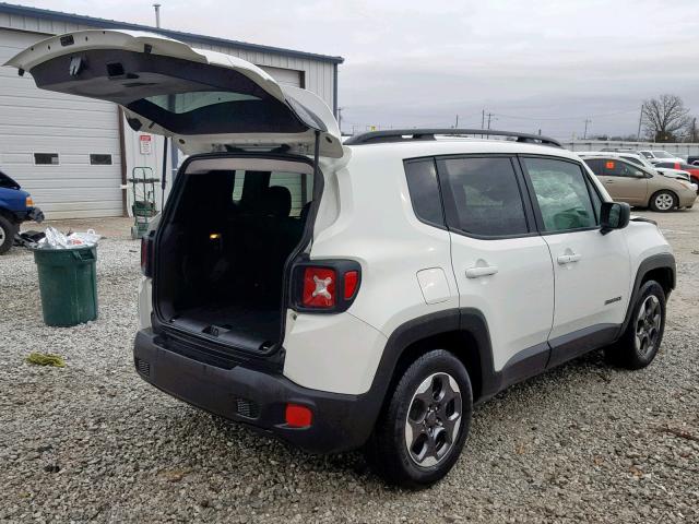 ZACCJAAB8HPF90230 - 2017 JEEP RENEGADE S Սպիտակ լուսանկար 4