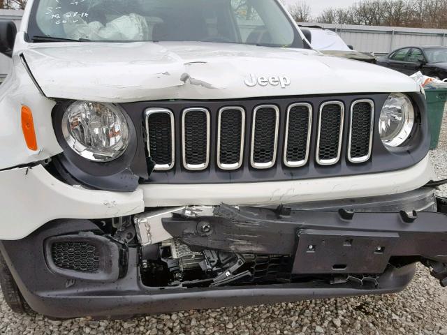 ZACCJAAB8HPF90230 - 2017 JEEP RENEGADE S Սպիտակ լուսանկար 9