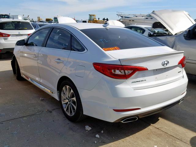 5NPE34AF8GH420593 - 2016 HYUNDAI SONATA SPO WHITE photo 3