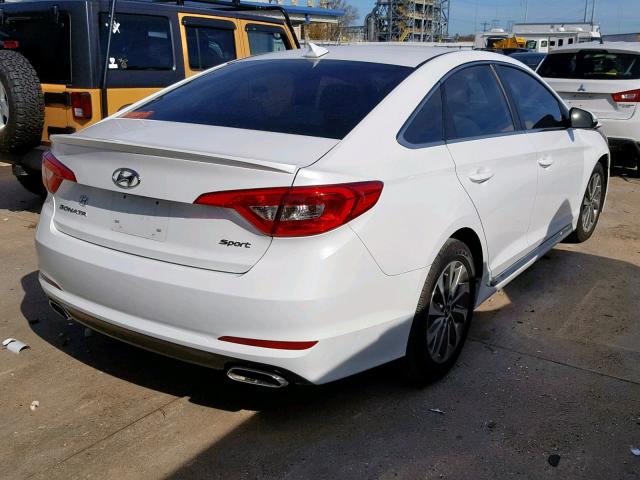 5NPE34AF8GH420593 - 2016 HYUNDAI SONATA SPO WHITE photo 4