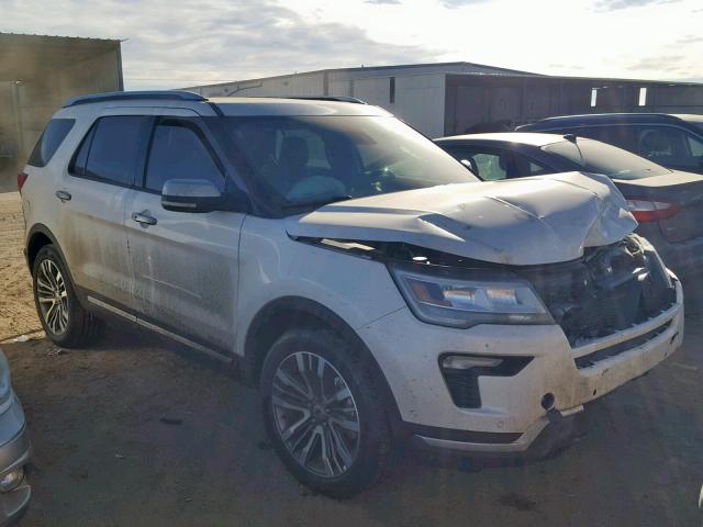 1FM5K8HT8JGB08707 - 2018 FORD EXPLORER P WHITE photo 1