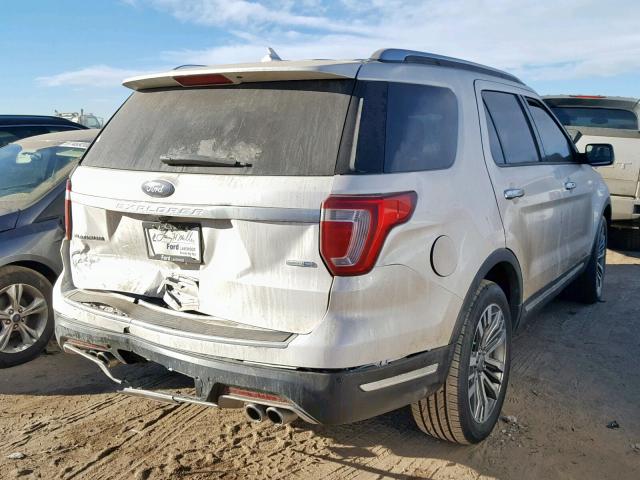 1FM5K8HT8JGB08707 - 2018 FORD EXPLORER P WHITE photo 4