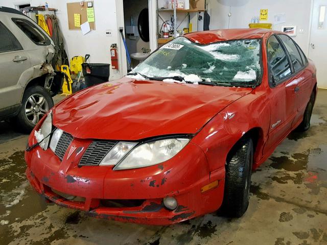 1G2JB52F337383042 - 2003 PONTIAC SUNFIRE SL RED photo 2