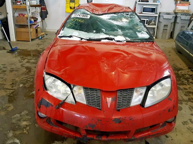 1G2JB52F337383042 - 2003 PONTIAC SUNFIRE SL RED photo 9