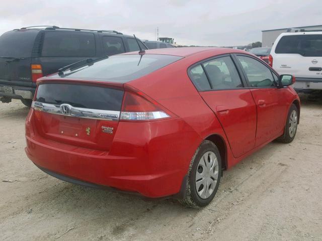 JHMZE2H36CS000630 - 2012 HONDA INSIGHT RED photo 4