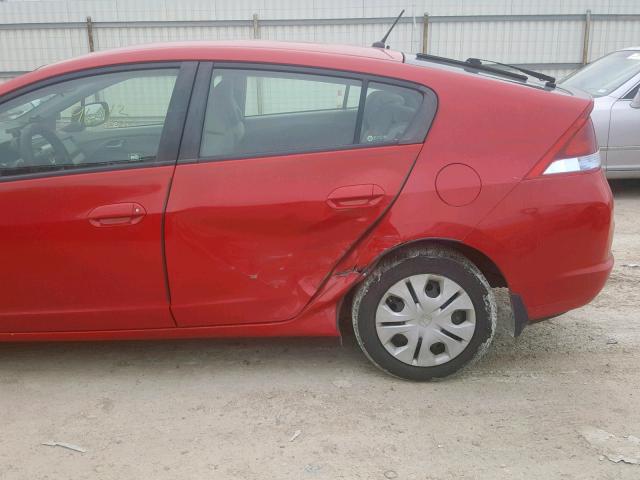 JHMZE2H36CS000630 - 2012 HONDA INSIGHT RED photo 9