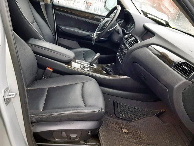5UXWX9C52E0D14355 - 2014 BMW X3 XDRIVE2 ვერცხლისფერი ფოტო 5
